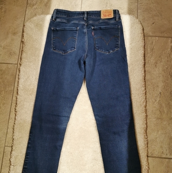 LEVI'S mid rise skinny size 6 blue jeans - Picture 5 of 9